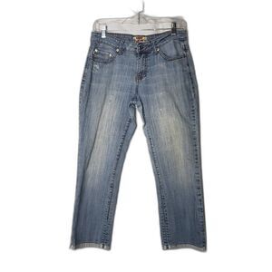 CREST JEANS Straight Leg Cropped Denim Jeans Juniors Size 7/8